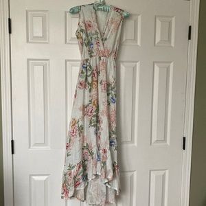 Italian Linen Dress with floral pattern New Size Small Made in Italy